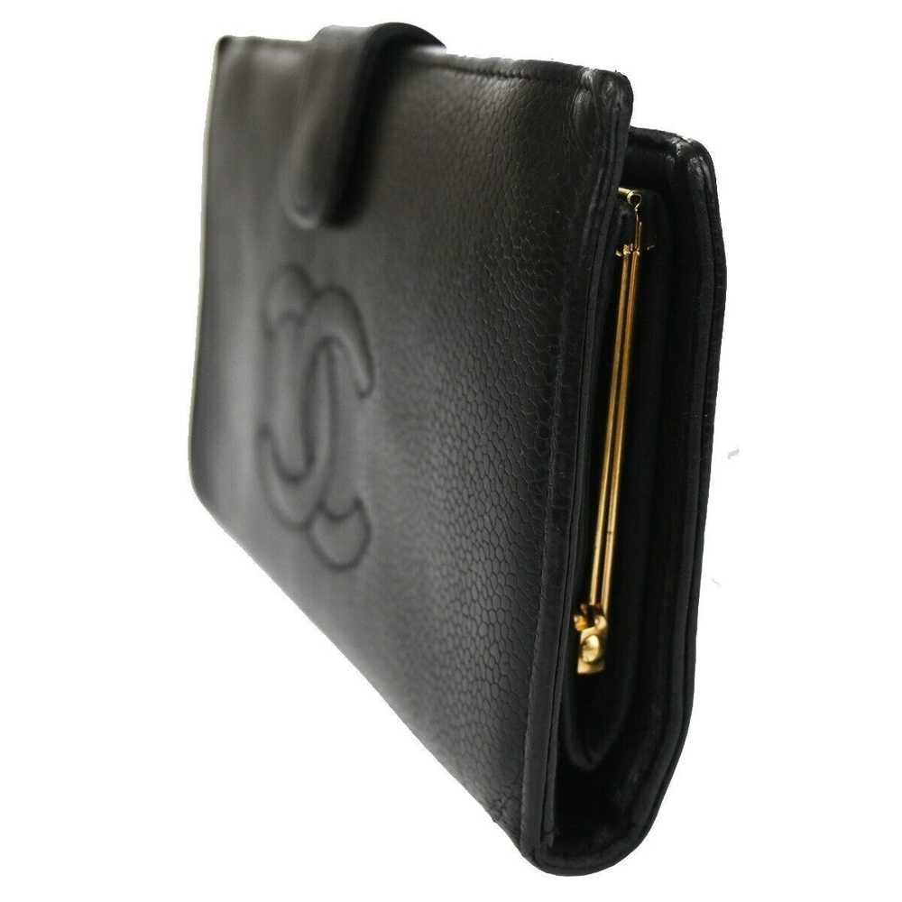 Chanel Logo Cc Black Leather Wallet (Pre-Owned) - image 3