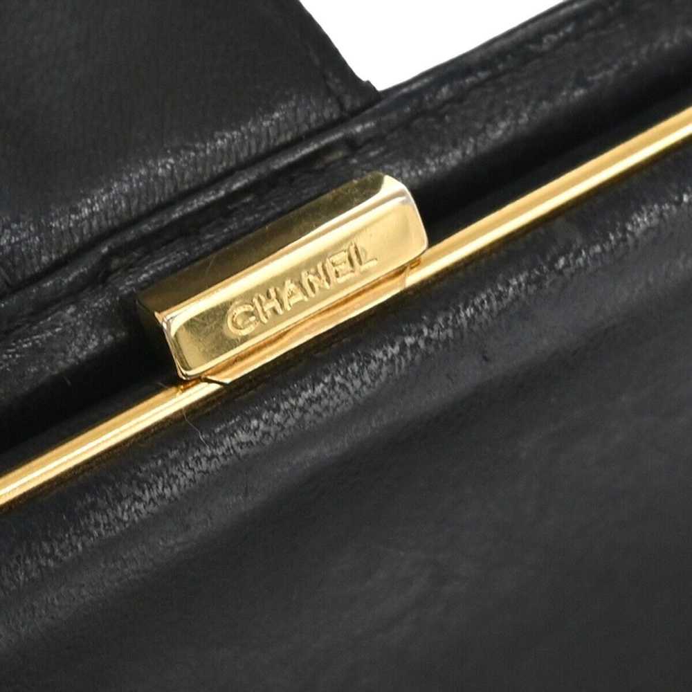 Chanel Logo Cc Black Leather Wallet (Pre-Owned) - image 6