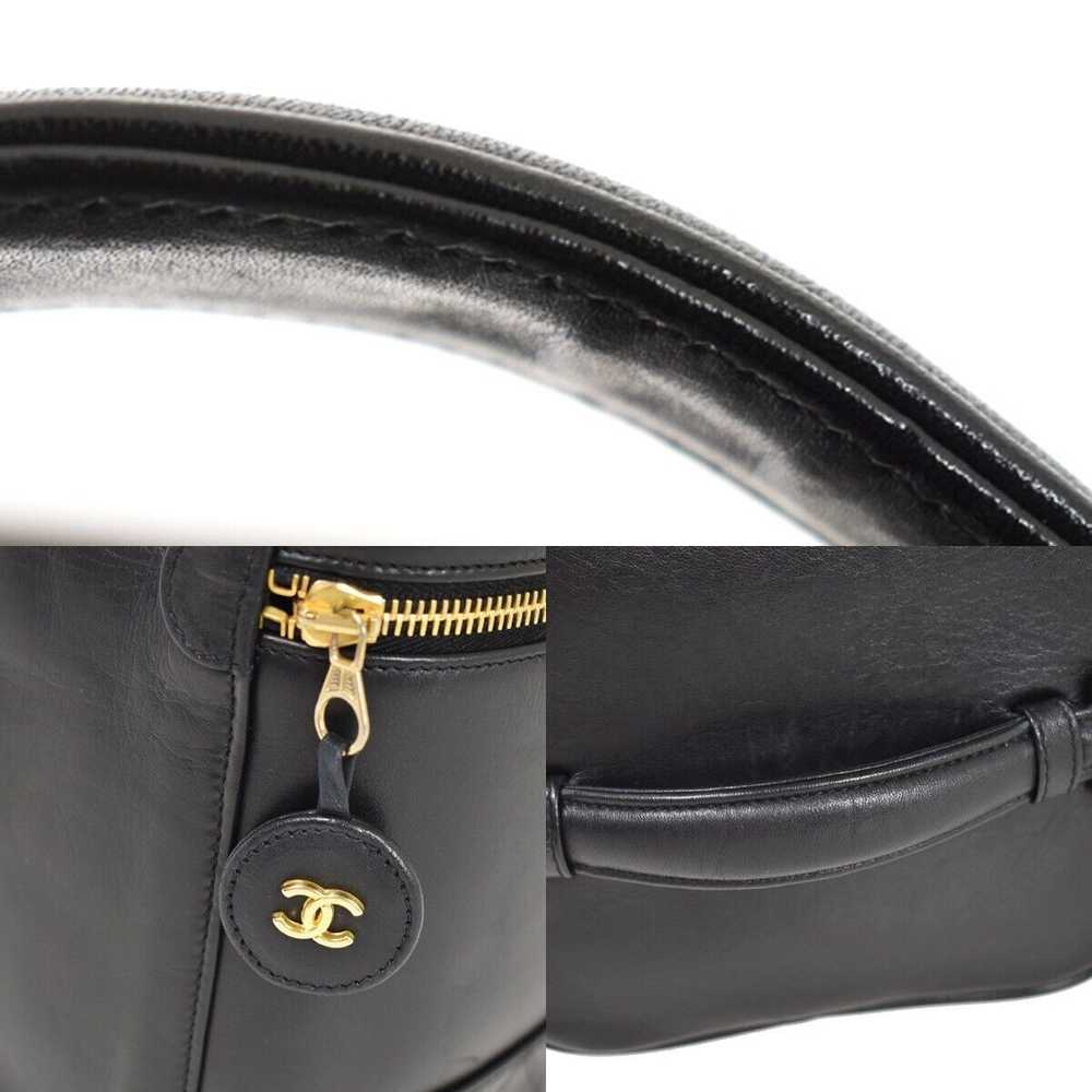 Chanel Vanity Black Leather Clutch Bag (Pre-Owned) - image 7