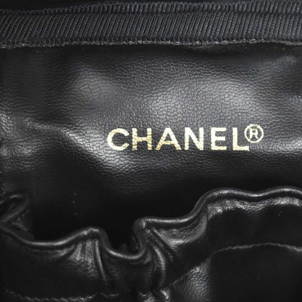 Chanel Vanity Black Leather Clutch Bag (Pre-Owned) - image 9