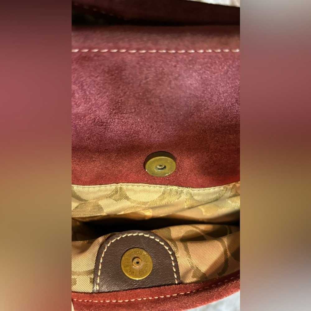 Coach Vintage Burgundy Suede Crossbody - image 12