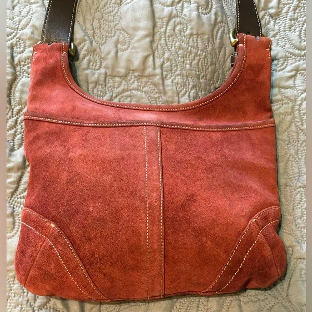 Coach Vintage Burgundy Suede Crossbody - image 7