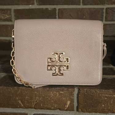 TORY BURCH Pink Britten Combo Leather Crossbody B… - image 1