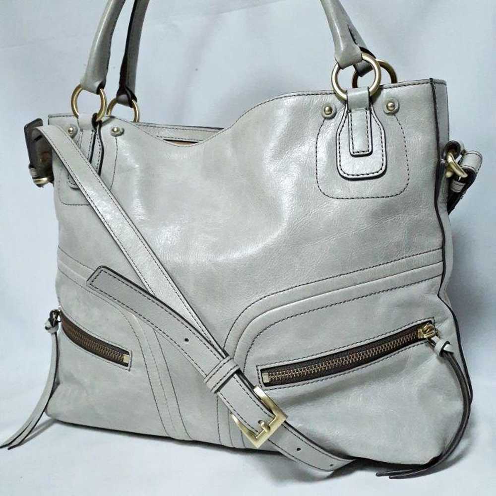 SAZABY 2way Vintage-style Leather Shoulder Tote B… - image 1