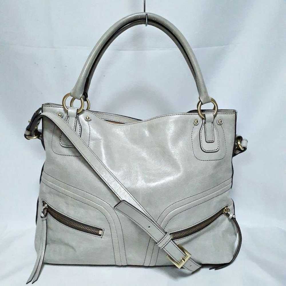 SAZABY 2way Vintage-style Leather Shoulder Tote B… - image 2