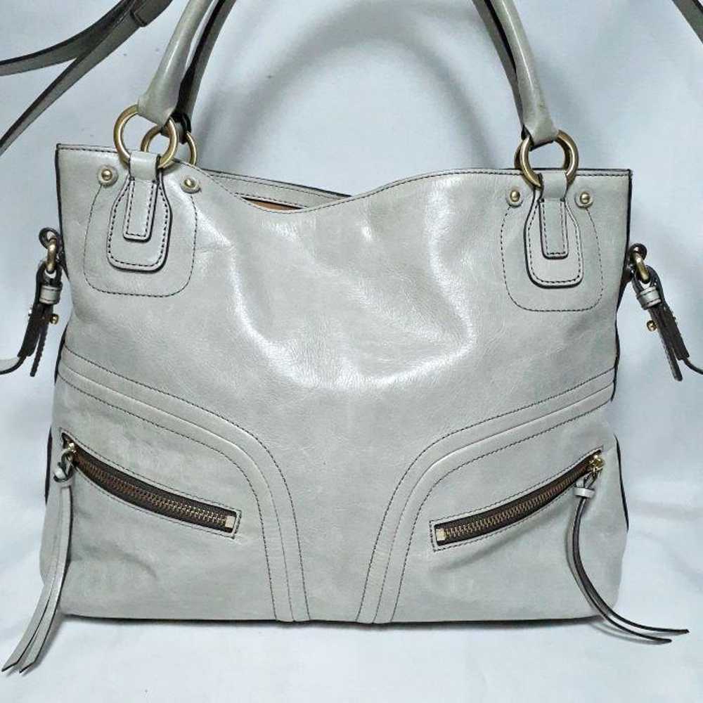 SAZABY 2way Vintage-style Leather Shoulder Tote B… - image 3