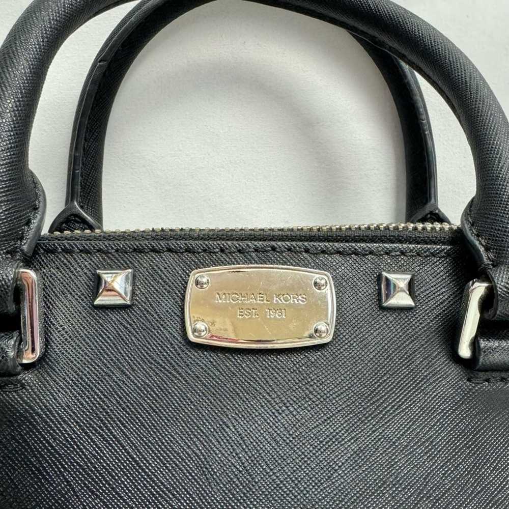 Michael Kors Black Kellen Studded Saffiano Small … - image 6