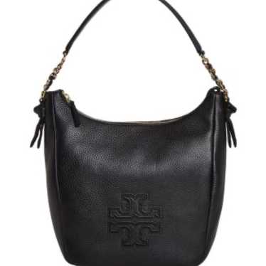 Tory Burch Black Leather Harper Hobo- great condi… - image 1