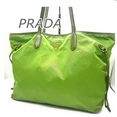 PRADA Tessuto Tote Bag Green