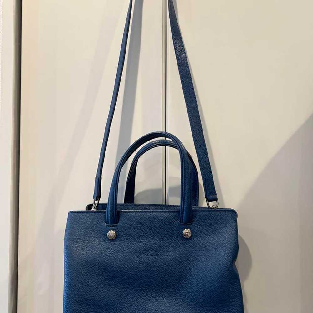 【Excellent Condition】Longchamp Blue Leather Handb… - image 3