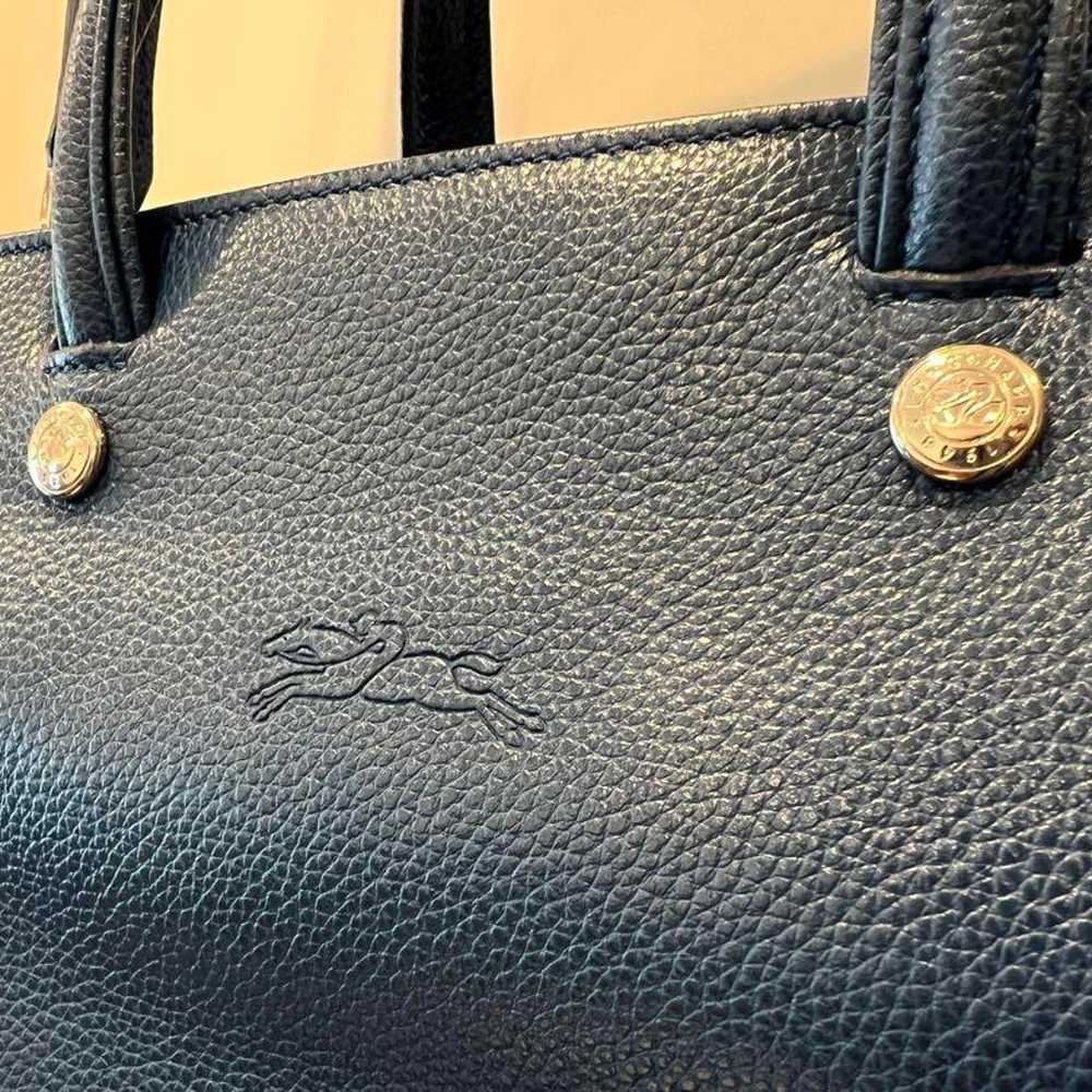 【Excellent Condition】Longchamp Blue Leather Handb… - image 5