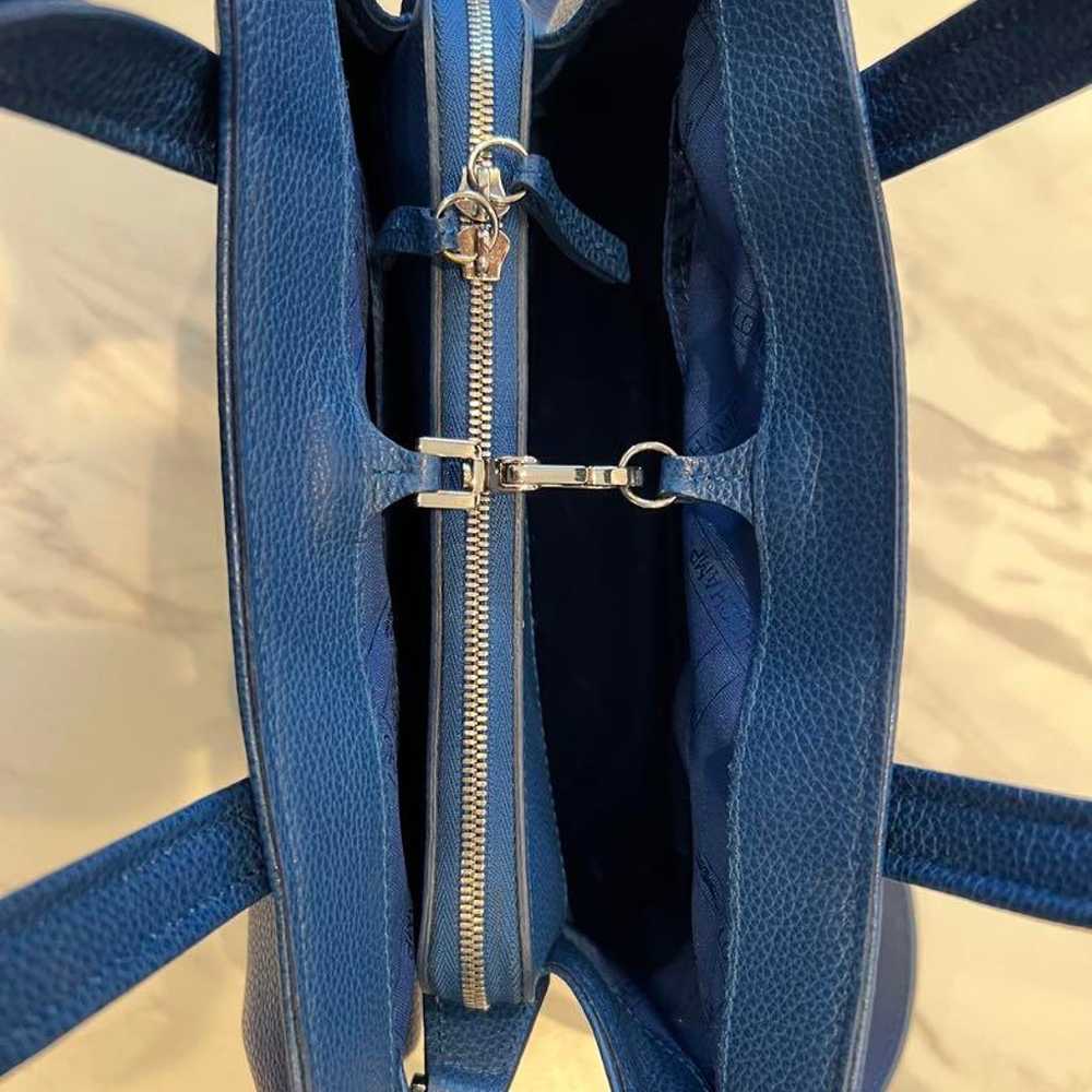 【Excellent Condition】Longchamp Blue Leather Handb… - image 6