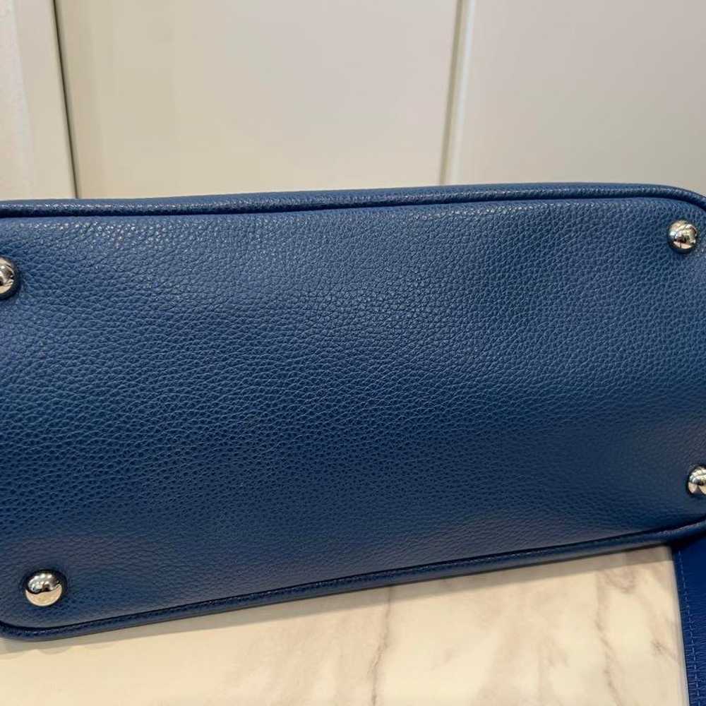 【Excellent Condition】Longchamp Blue Leather Handb… - image 8