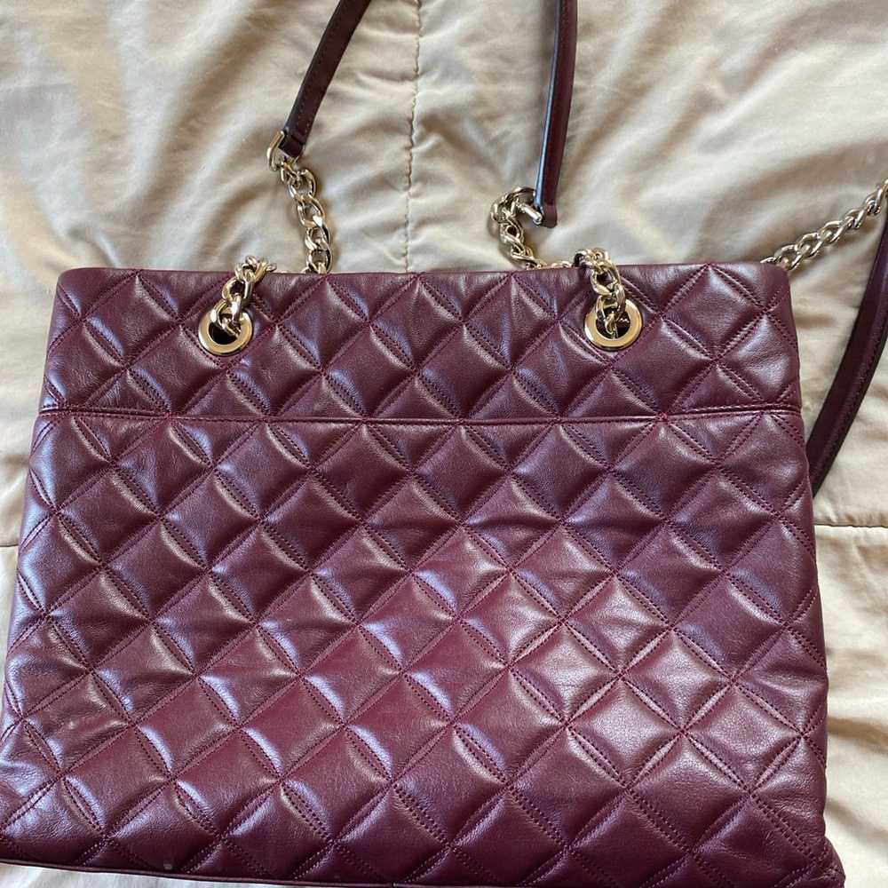 Kate spade purse purple quilted purse - image 3