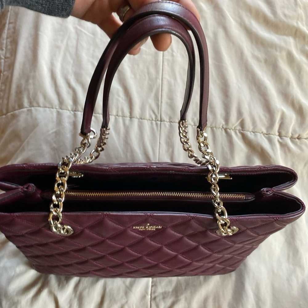 Kate spade purse purple quilted purse - image 4