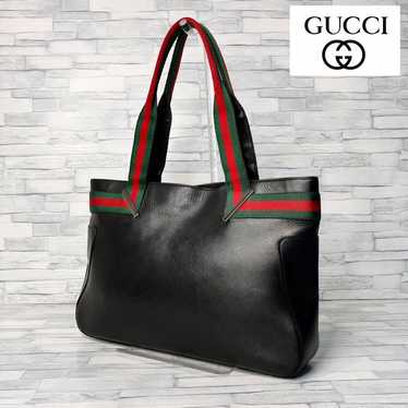 110 GUCCI Leather Handbag Tote Bag