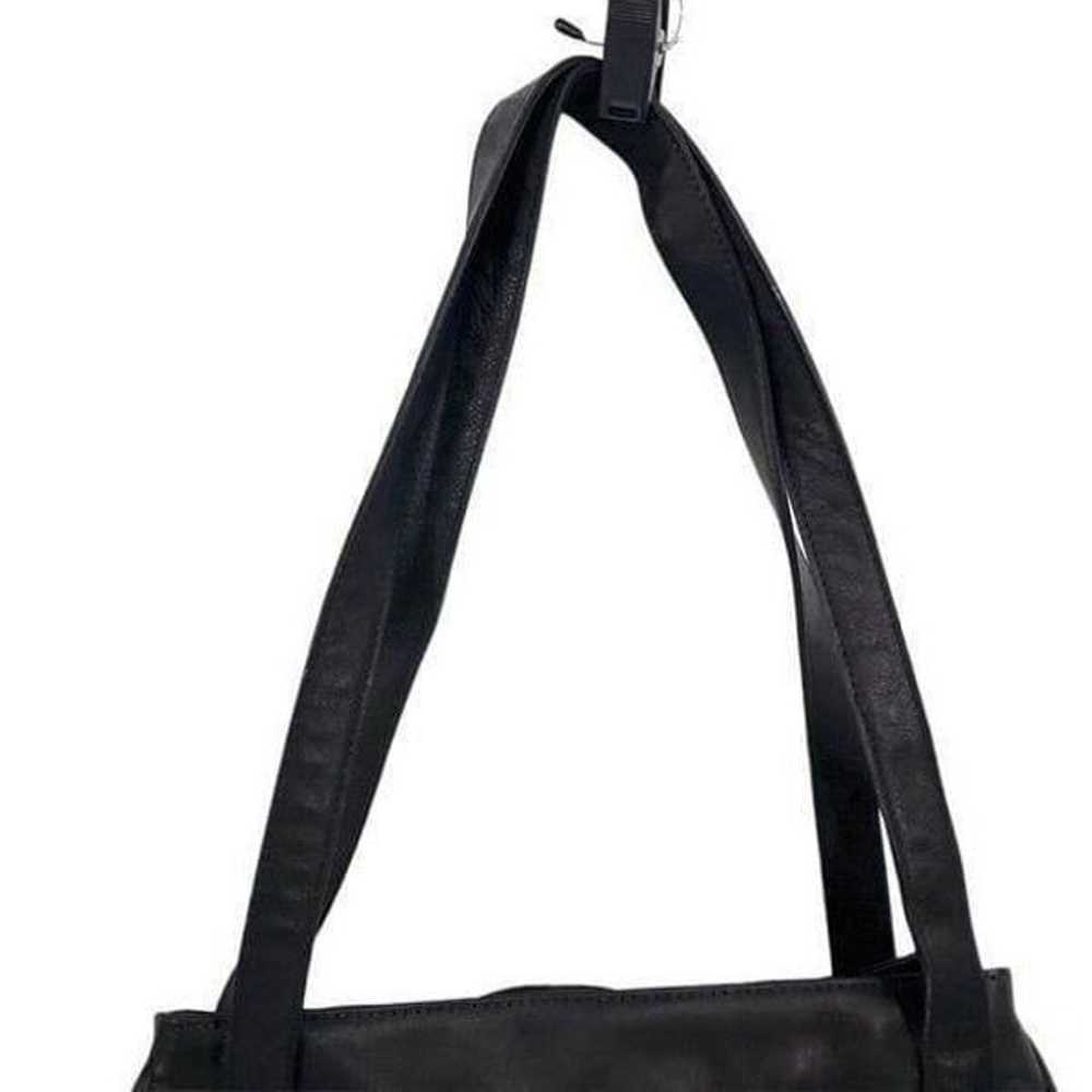 Cassis Genuine Italian Leather Black Shoulder Bag… - image 11