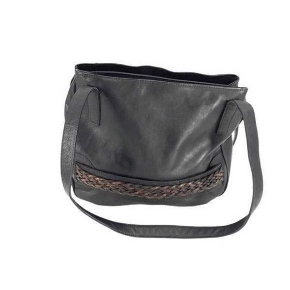 Cassis Genuine Italian Leather Black Shoulder Bag… - image 2