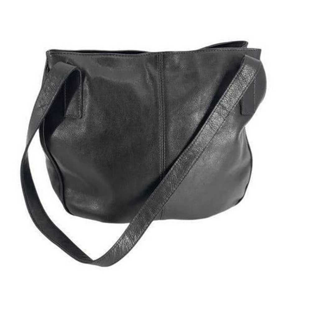 Cassis Genuine Italian Leather Black Shoulder Bag… - image 5