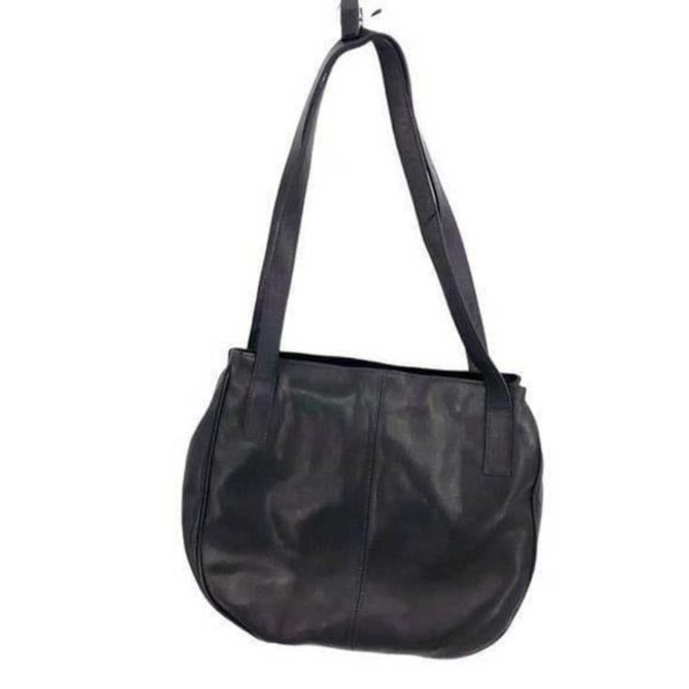 Cassis Genuine Italian Leather Black Shoulder Bag… - image 6