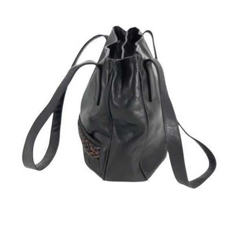 Cassis Genuine Italian Leather Black Shoulder Bag… - image 9