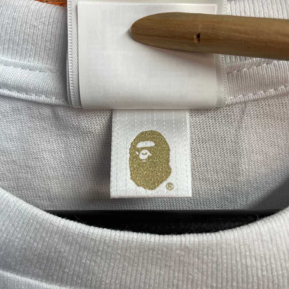 Bape Bape Logo Check Big Ape Head Tee - image 4