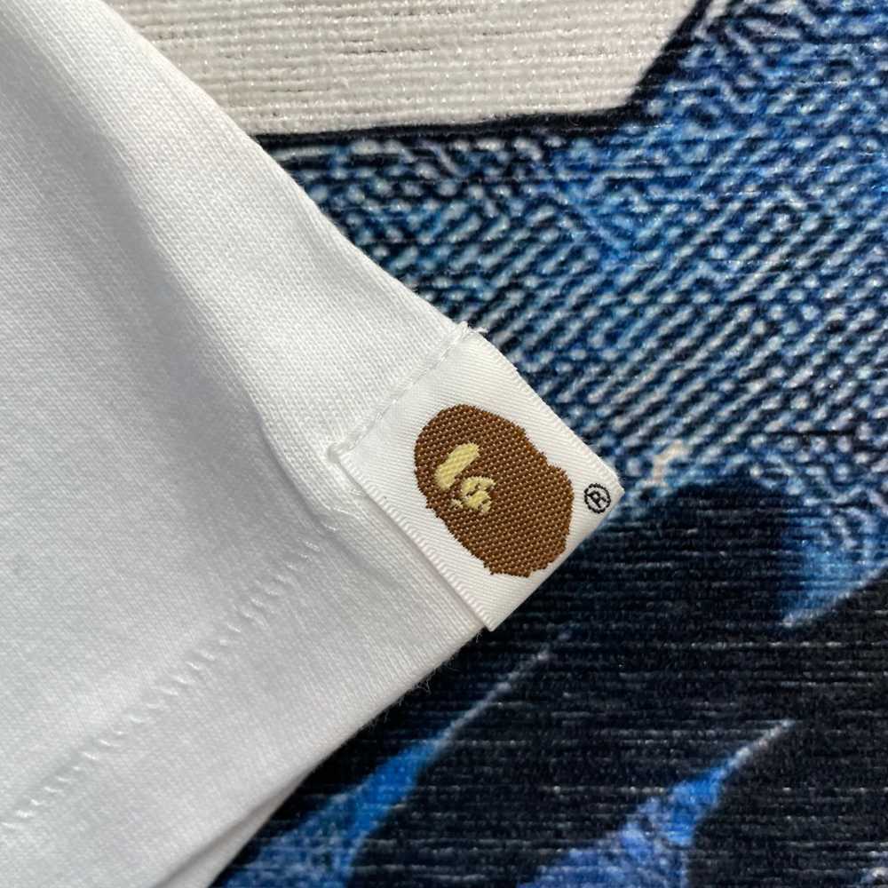 Bape Bape Logo Check Big Ape Head Tee - image 5