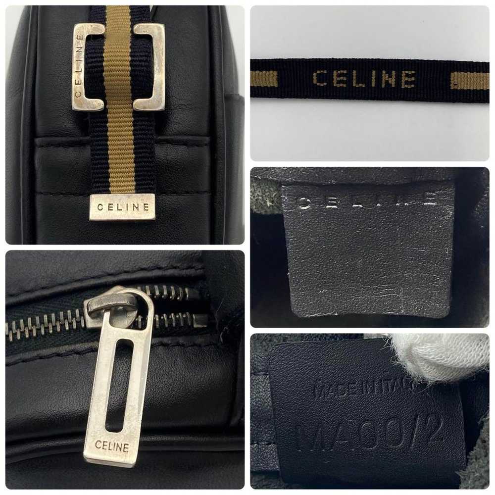 CELINE Shoulder Bag, Logo Line, Black, Leather, S… - image 10