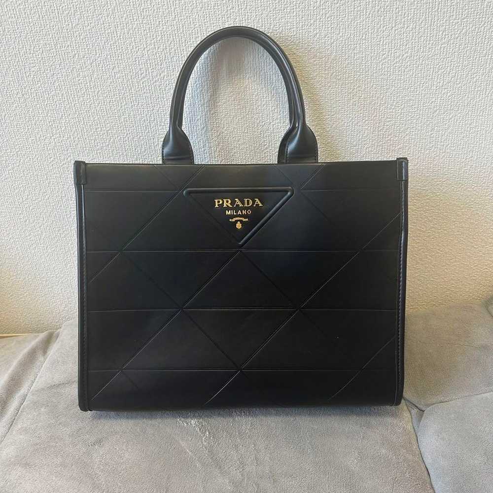 PRADA Tote Bag Metal Logo - image 1