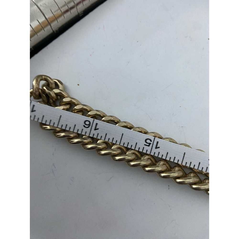 Vintage Super long chunky chain necklace gold ton… - image 2