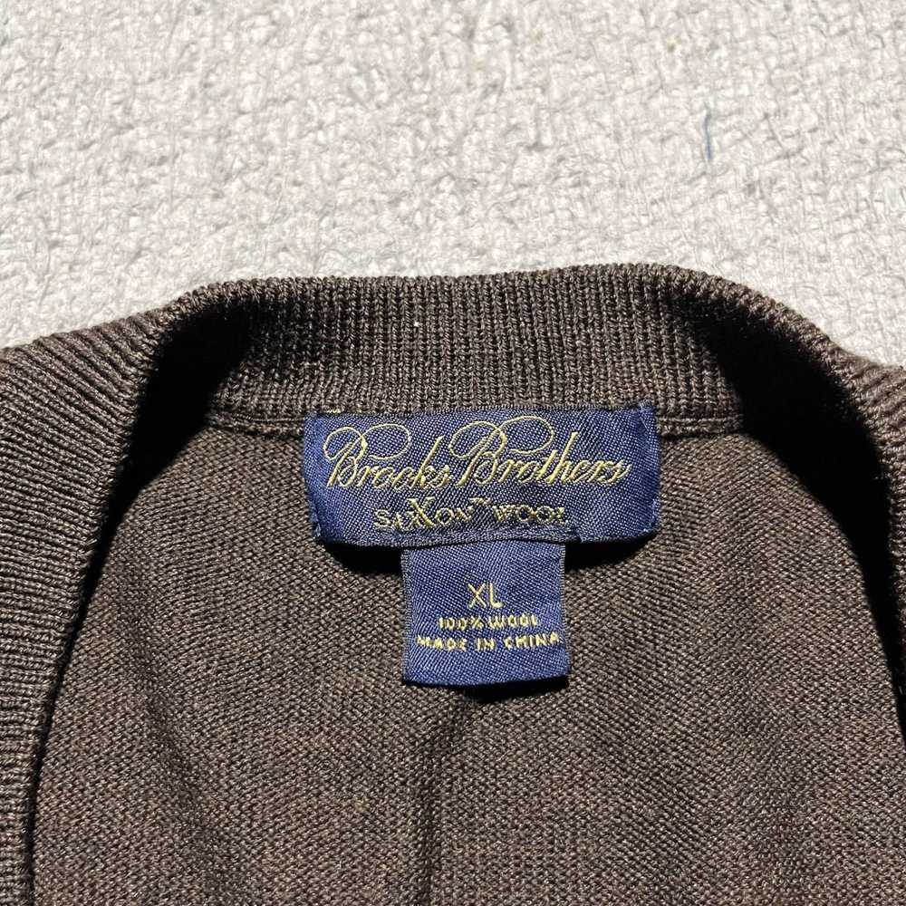 Brooks Brothers Brown V Neck Saxxon Wool Lightwei… - image 6