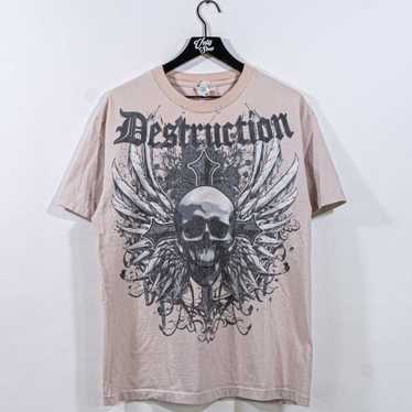 Art × Streetwear × Vintage Destruction Skull Cros… - image 1