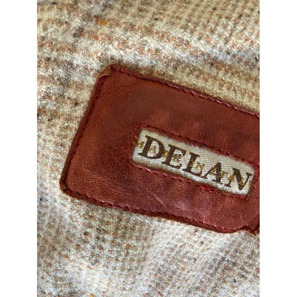 Delan Leather peacoat - image 8