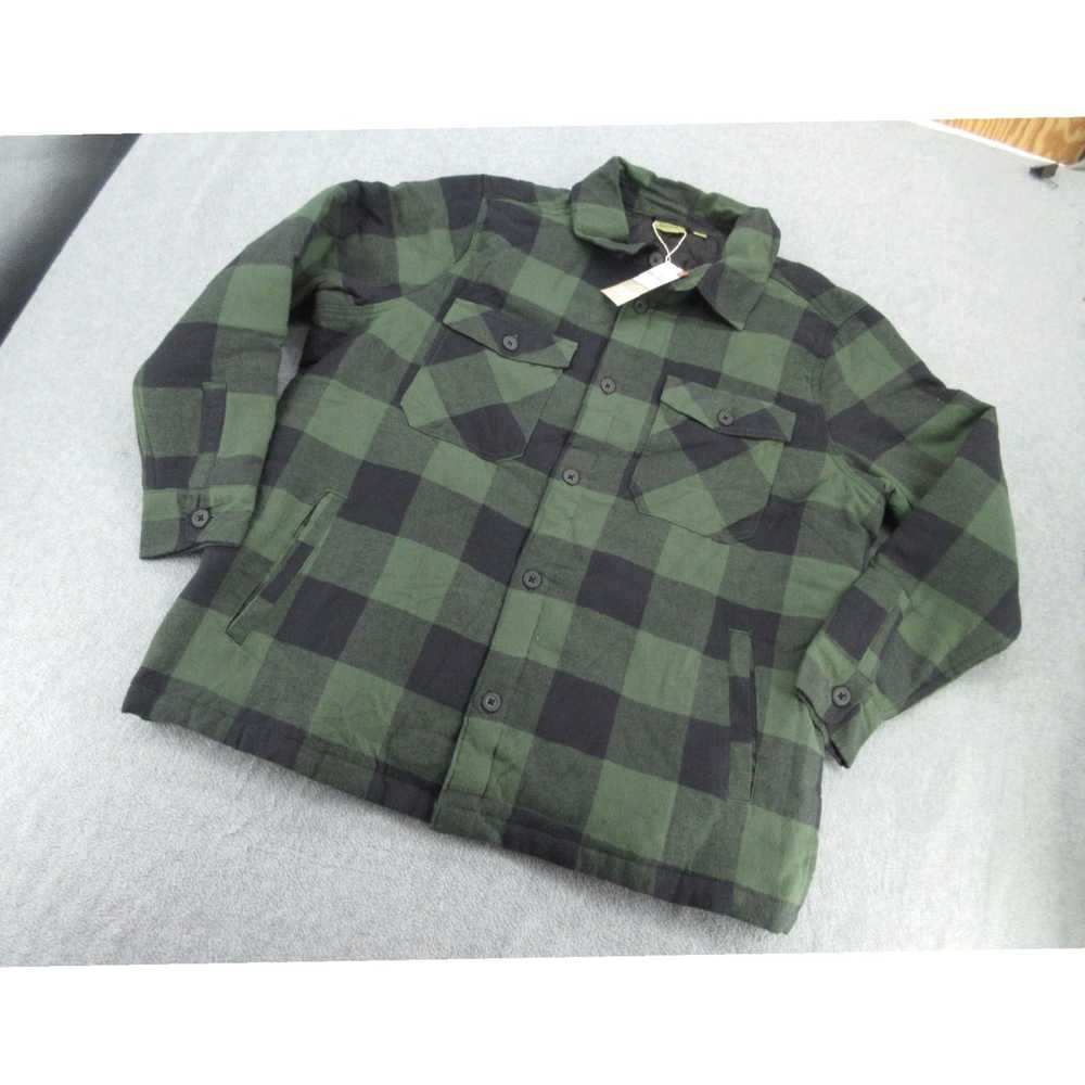 J Brand Mens XL Green Plaid Long Sleeve Quilted B… - image 2