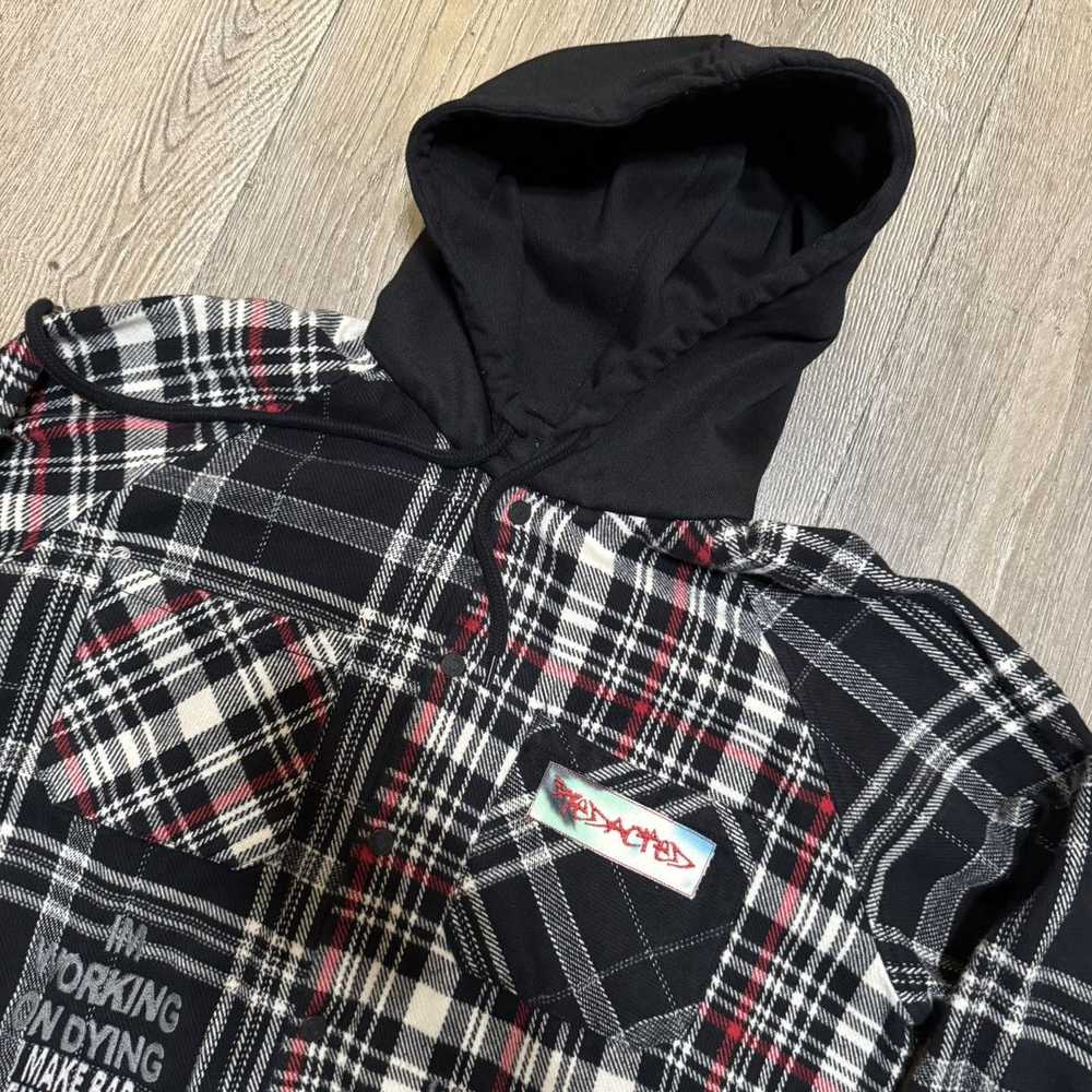 Costume Made × Handmade Redacted flannel hoodie - image 2