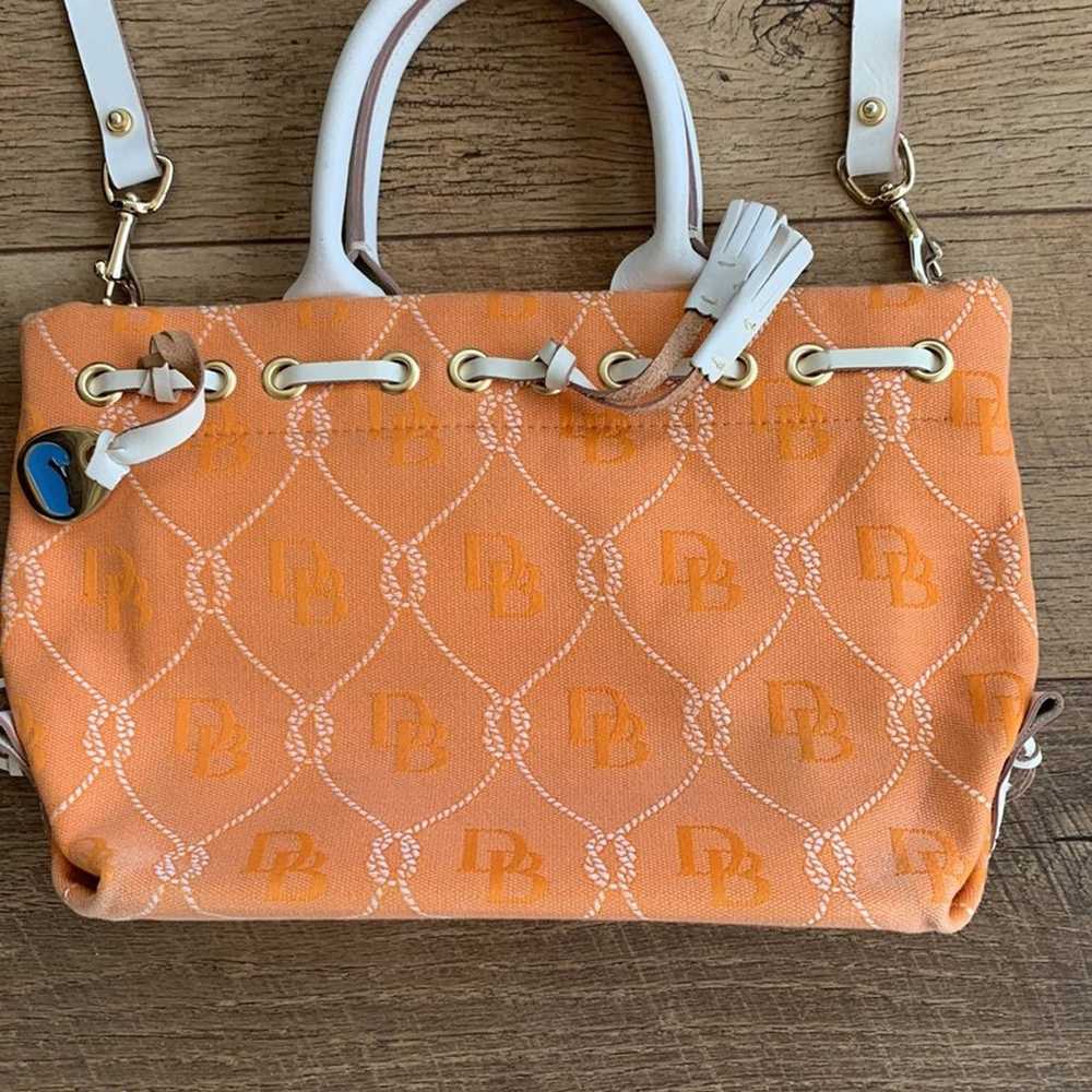 Dooney Bourke Women's Orange Fabric Crossbody Han… - image 3