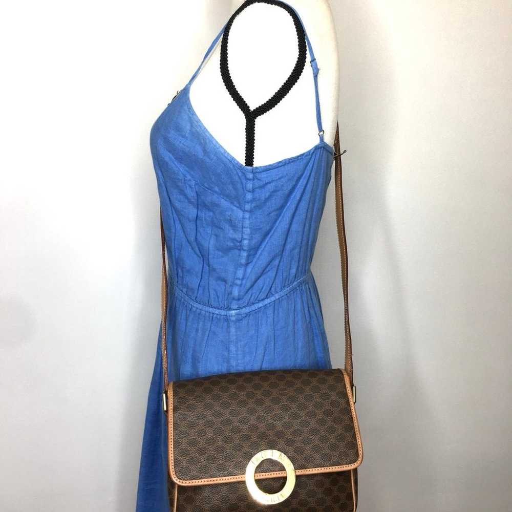 Authentic Celine Macadam brown crossbody bag - image 2