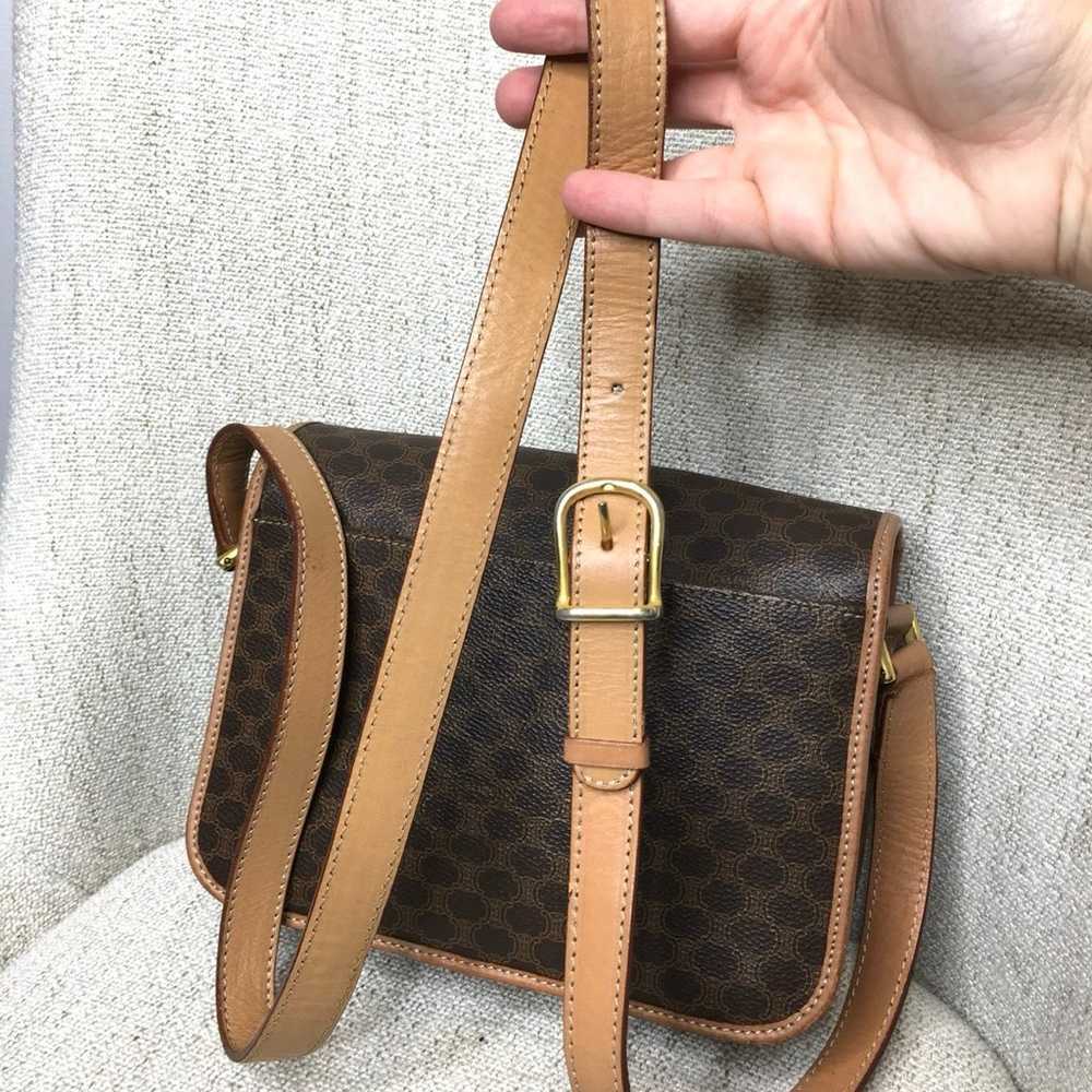 Authentic Celine Macadam brown crossbody bag - image 7