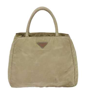 Prada Tessuto Beige Synthetic Handbag (Pre-Owned)