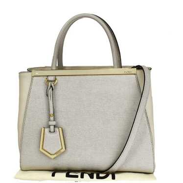 Fendi 2Jours Grey Leather Handbag (Pre-Owned)