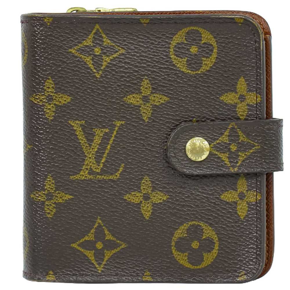 Louis Vuitton Compact Zip Brown Canvas Wallet (Pr… - image 1