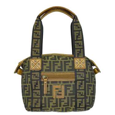 Fendi Zucca Brown Canvas Handbag (Pre-Owned) - image 1