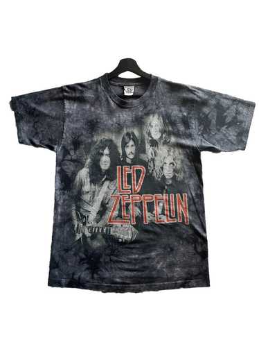 VTG 90s Led Zeppelin Liquid Blue Tie Dye T-Shirt Single Stitch outlet Jimmy Page USA 2x