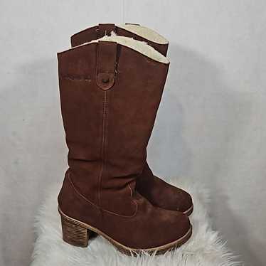 Bearpaw Brown Suede Tall Wool blend Lined Boots