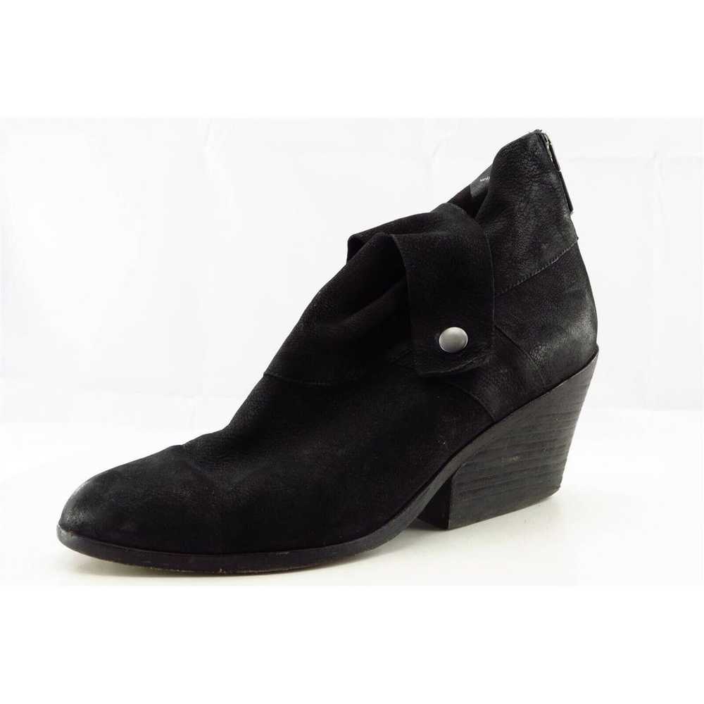 Eileen Fisher Size 8 M Black Short Boots Leather … - image 1