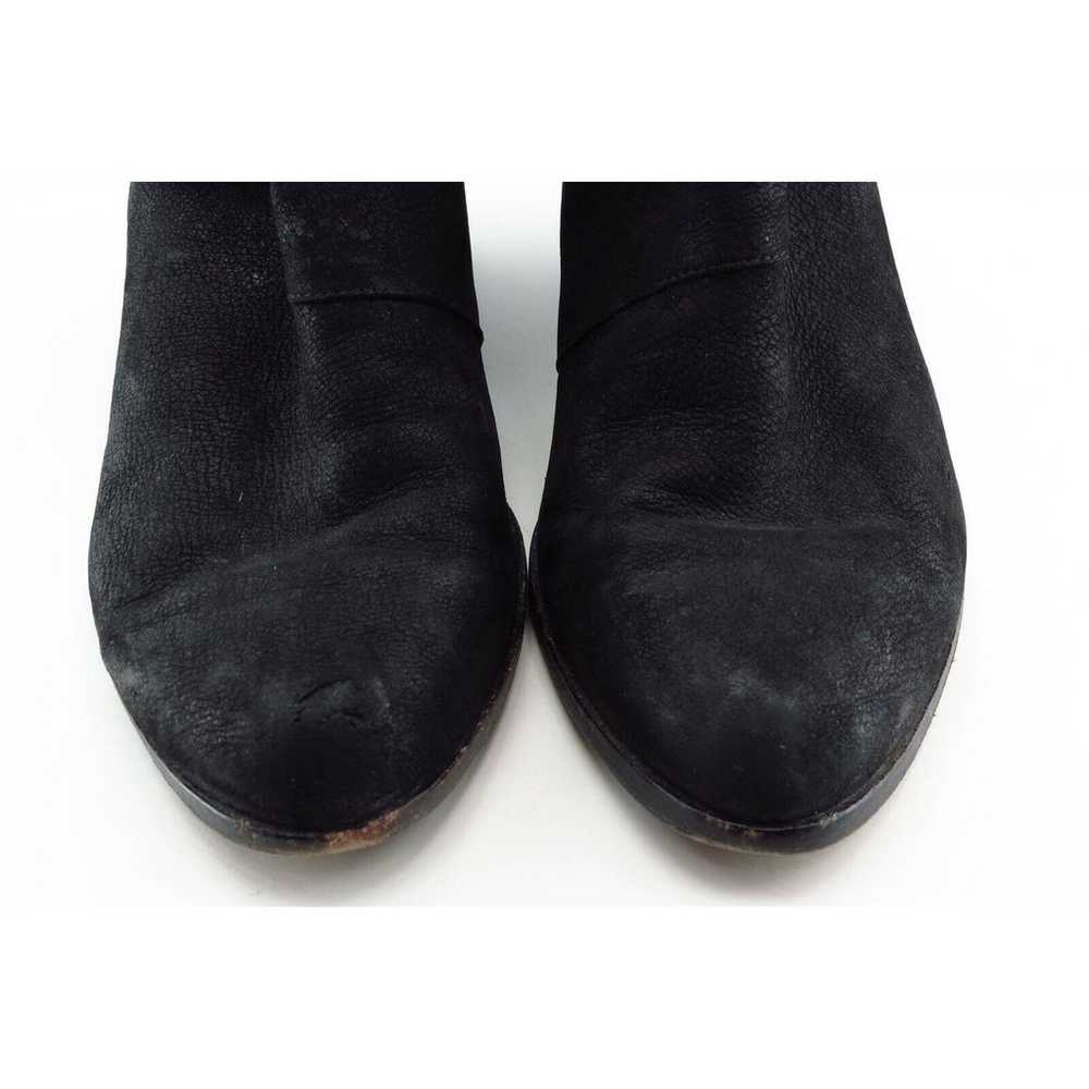 Eileen Fisher Size 8 M Black Short Boots Leather … - image 2