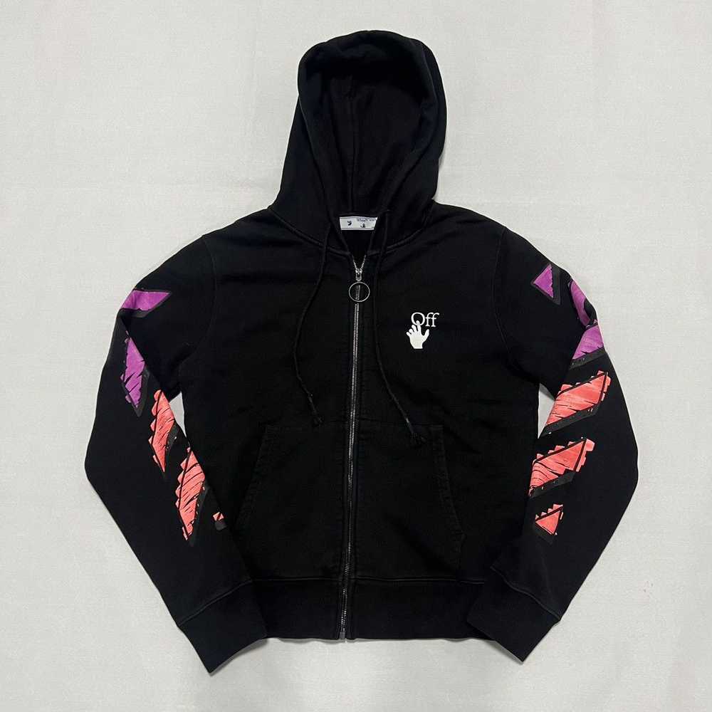 Off-White OFF-WHITE SS21 MARKER ZIP-UP HOODIE - image 1