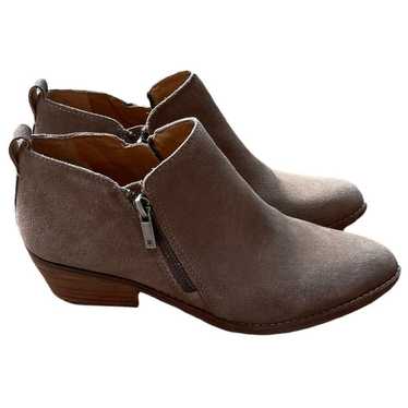 Lucky Brand Women's Faunia Booties Double Zip Tan 