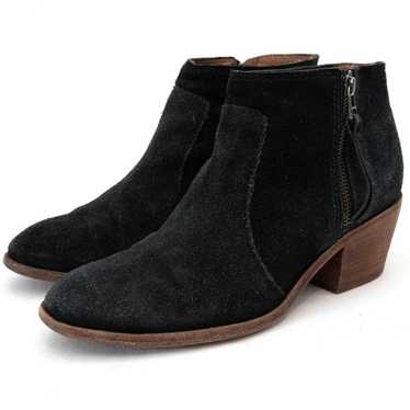 Madewell Black Suede Janice Ankle Boots Size 8.5