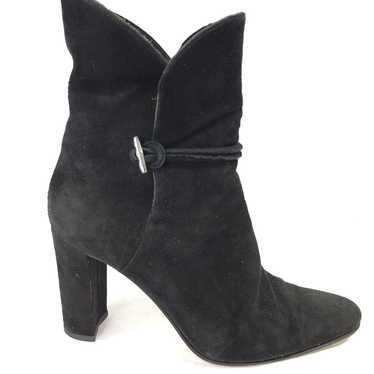 Via Spiga Black Slip On Suede Ankle Bootie Size hotsell 7M